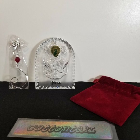 2014 Waterford Twas The Night Before Christmas Ornament w/Enhancer - Picture 4 of 4